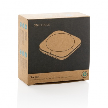 Logotrade corporate gift picture of: Oregon RCS recycled plastic and cork 10W wireless